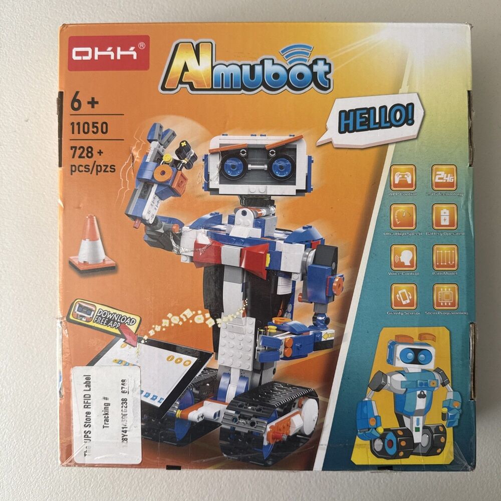 HBUDS Robot Building Kids Stem Toys Boys 6+ Y Gray APP & Remote Control 728 Pcs